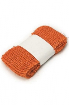 Juteband orange 2m, 50mm breit
